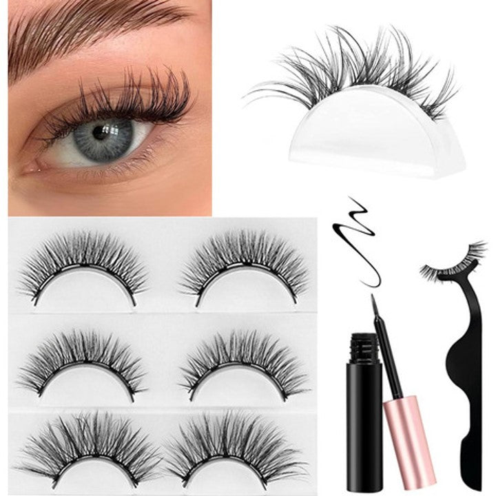 Set 3 Pestañas Magnéticas Reutilizables ★ GODDESS EYELASHES