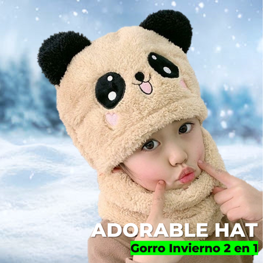 Gorro Invierno 2 en 1 para Niños y Niñas ★ ADORABLE HAT